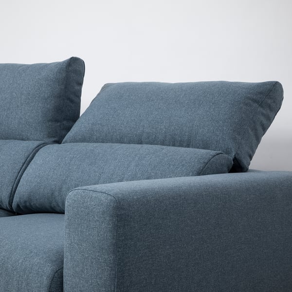 ESKILSTUNA 3-seat sofa with chaise longue, Gunnared blue, 268x100x162 cm