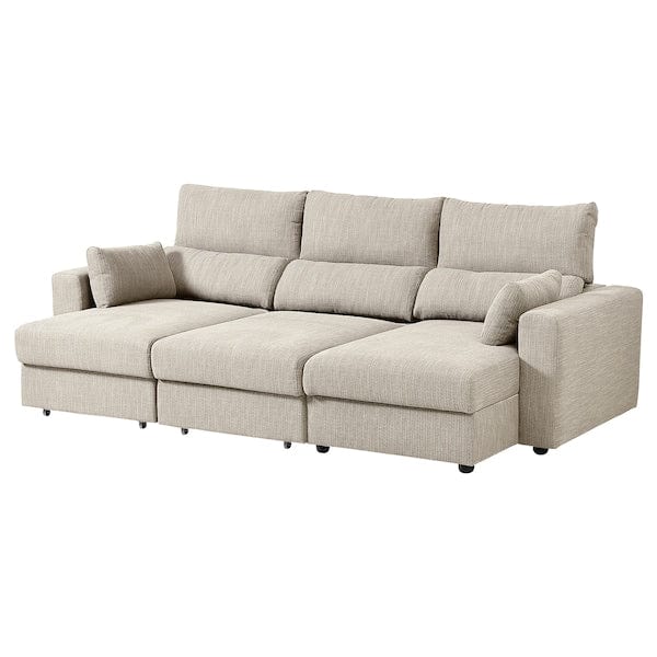 Ikea ESKILSTUNA - 3-seater sofa with chaise-longue, Hillared beige