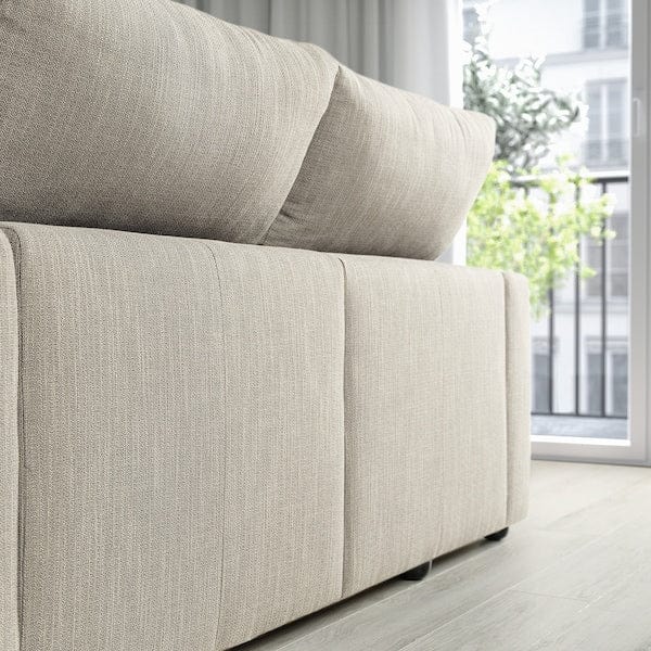 Ikea ESKILSTUNA - 3-seater sofa with chaise-longue, Hillared beige