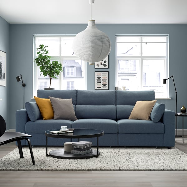 ESKILSTUNA 3-seat sofa, Gunnared blue, 268x100x109 cm