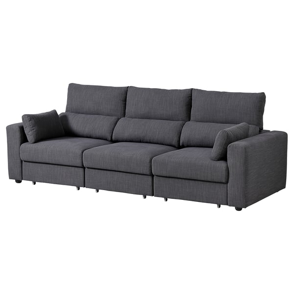 ESKILSTUNA 3-seat sofa, Hillared anthracite, 268x100x109 cm