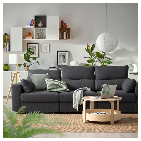 ESKILSTUNA 3-seat sofa, Hillared anthracite, 268x100x109 cm
