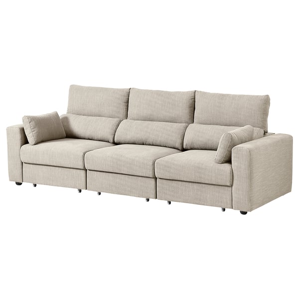 ESKILSTUNA 3-seat sofa, Hillared beige, 268x100x109 cm