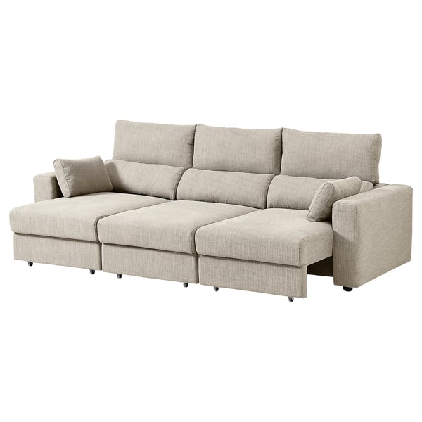 ESKILSTUNA 3-seat sofa, Hillared beige, 268x100x109 cm