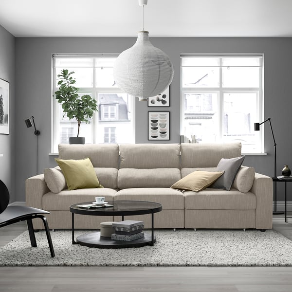 ESKILSTUNA 3-seat sofa, Hillared beige, 268x100x109 cm