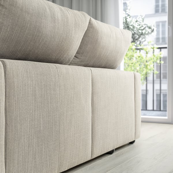 ESKILSTUNA 3-seat sofa, Hillared beige, 268x100x109 cm