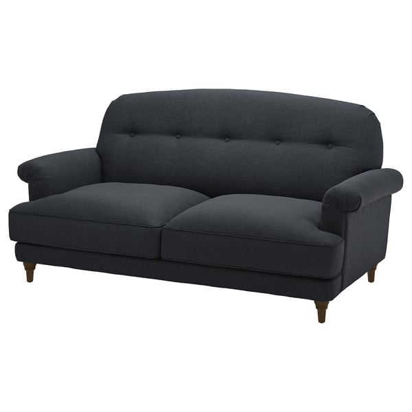 ESSEBODA 2-seat sofa, Knäbäck anthracite/brown, 192x94x96 cm