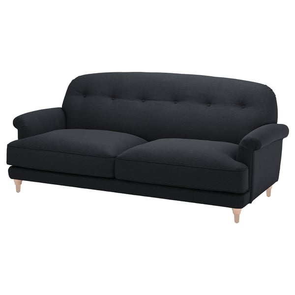 ESSEBODA 3-seat sofa, Knäbäck/anthracite birch, 222x94x96 cm