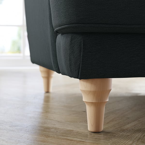 ESSEBODA 3-seat sofa, Knäbäck/anthracite birch, 222x94x96 cm