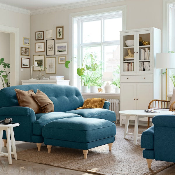 ESSEBODA - 3-seat sofa, Tallmyra / birch blue