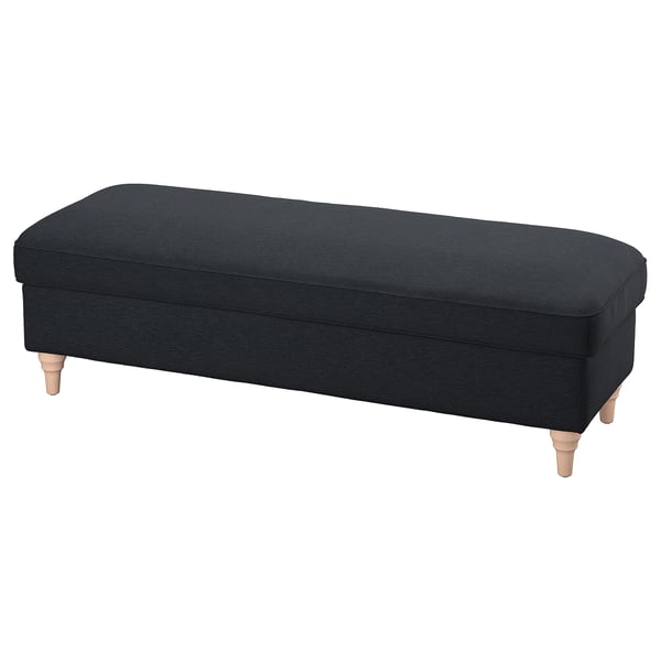 ESSEBODA - Bench with Storage, Knäbäck / birch anthracite ,