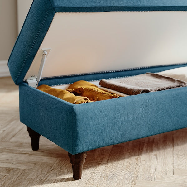 ESSEBODA - Bench with Storage, Tallmyra blue / brown ,