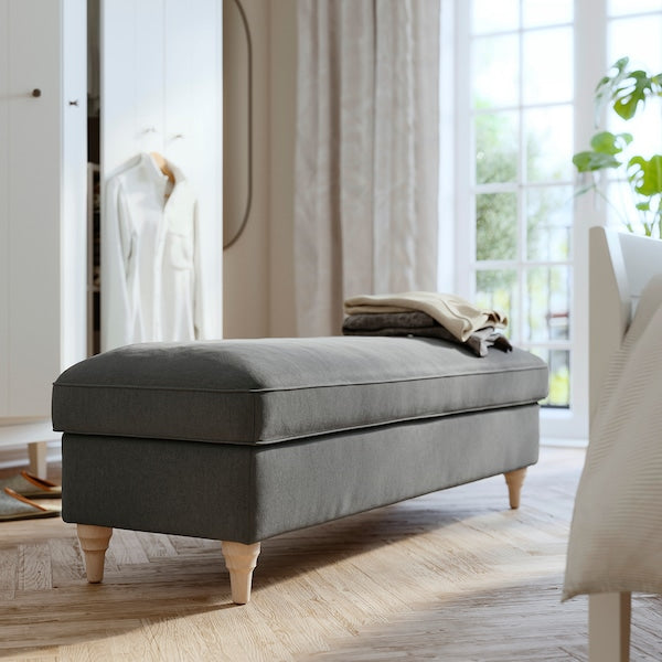 ESSEBODA - Bench with Storage, Tallmyra/smoke birch grey ,