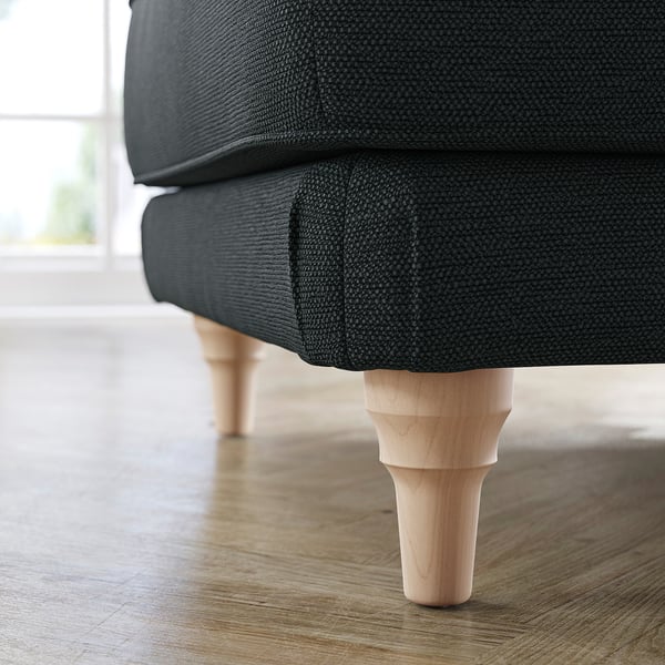 ESSEBODA - Footstool, Knäbäck / birch anthracite ,