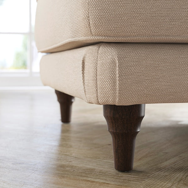 ESSEBODA - Footstool, Knäbäck light beige/brown ,