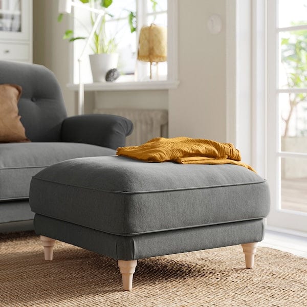 Ikea ESSEBODA - Footstool, Tallmyra/Smoke Birch Grey ,