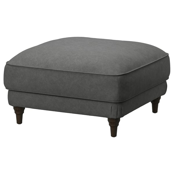 ESSEBODA footstool, Tallmyra medium grey/brown, 77x12x77 cm