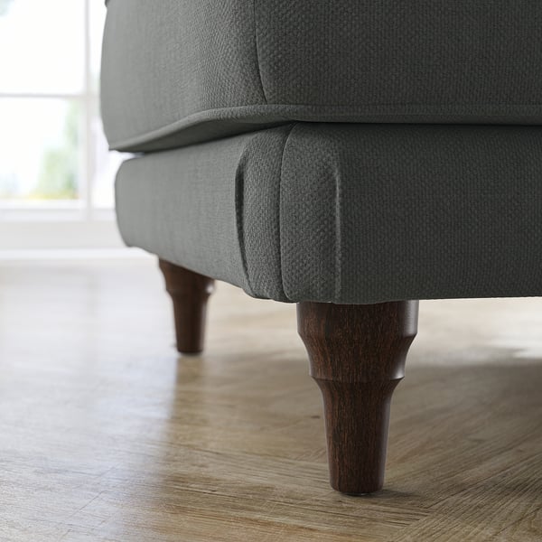 ESSEBODA footstool, Tallmyra medium grey/brown, 77x44x77 cm