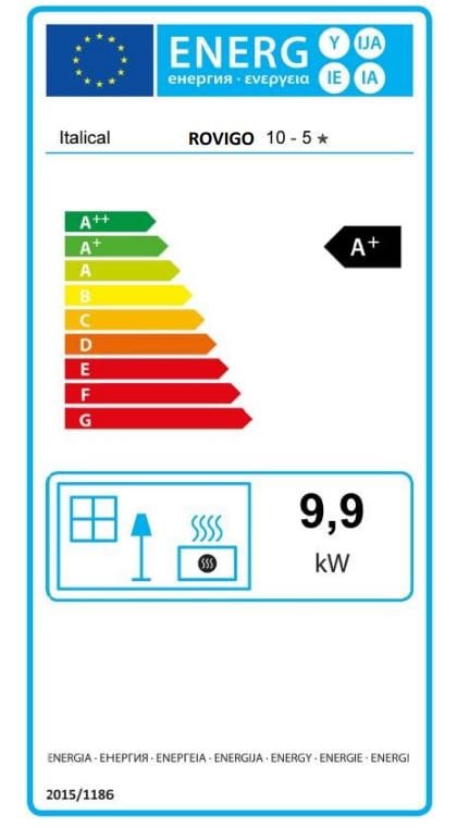 Bricocenter PELLET STOVE ROVIGO 10 -KW 9.9 BURGUNDY COLOR