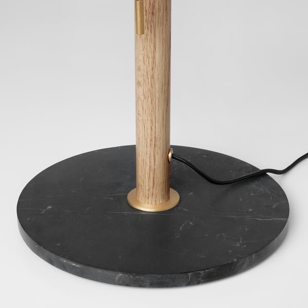 EVEDAL table lamp, marble/grey, 28 cm