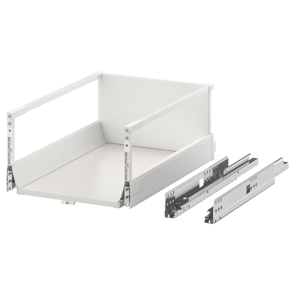 EXCEPTIONELL drawer, high with push to open, white, 40x60 cm