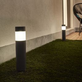 2 SOLAR PEGS PRAIA PLASTIC BLACK D6.2 H39 CM LED NATURAL LIGHT IP44