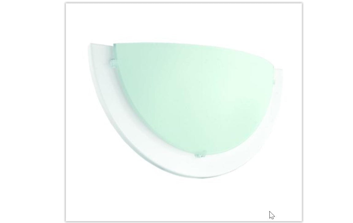 Bricocenter APPLIQUE ICEBERG VETRO E METALLO BIANCO 29X14x8.5CM E27=60W