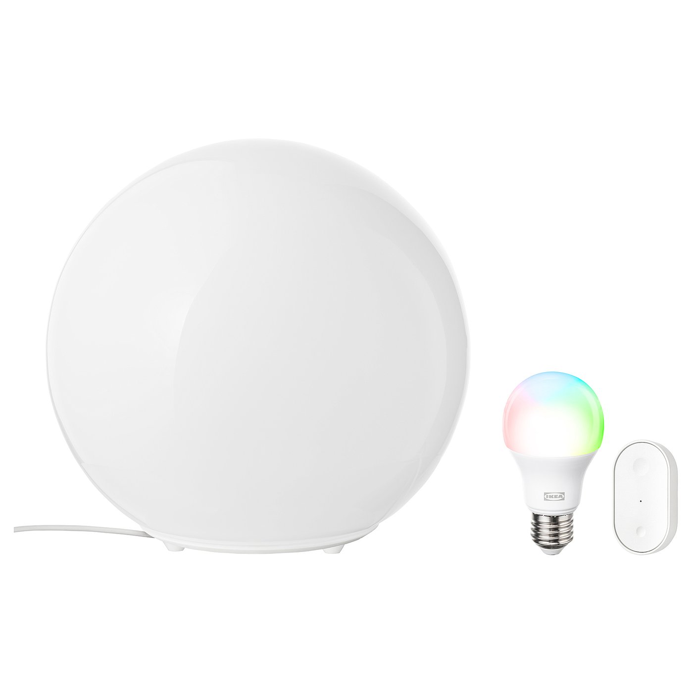FADO / KAJPLATS table lamp with light bulb, smart colour and white spectrum, 25 cm