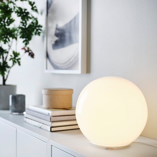 FADO table lamp, white, 25 cm