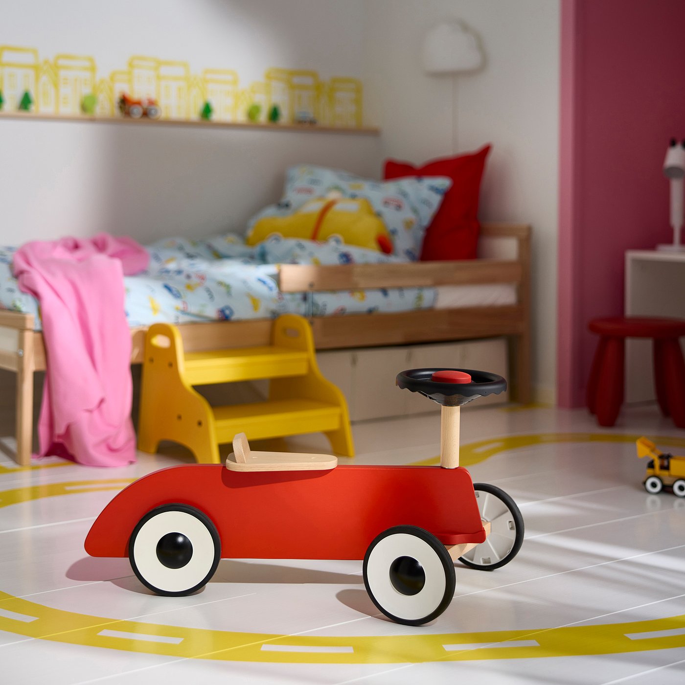 FÄLTHARE ride-on toy car, red, 68x36 cm