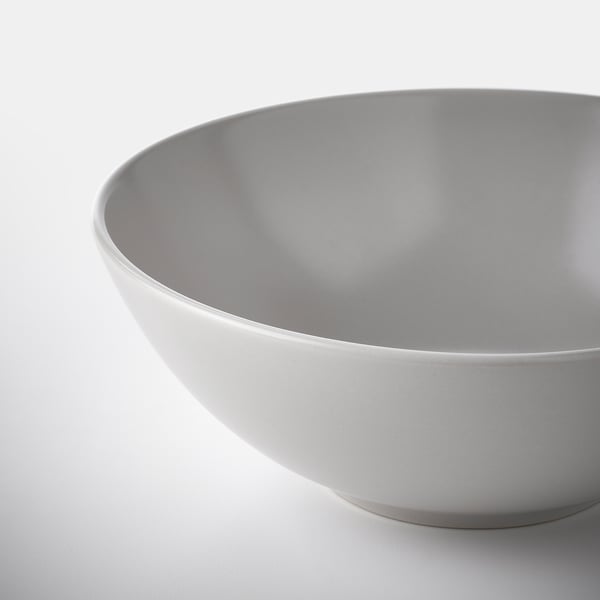 FÄRGKLAR bowl, matt light grey, 16 cm, 4 pack