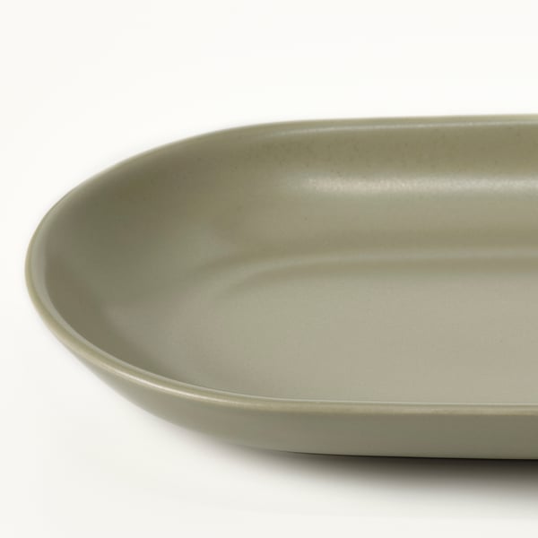 FÄRGKLAR Serving plate - matt green 27x14 cm , 27x14 cm