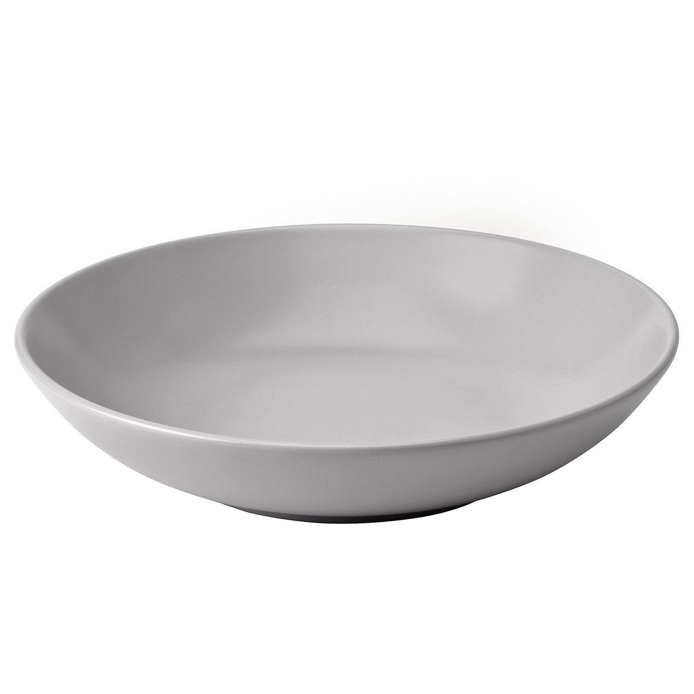 FÄRGKLAR deep plate, matt light grey, 23 cm