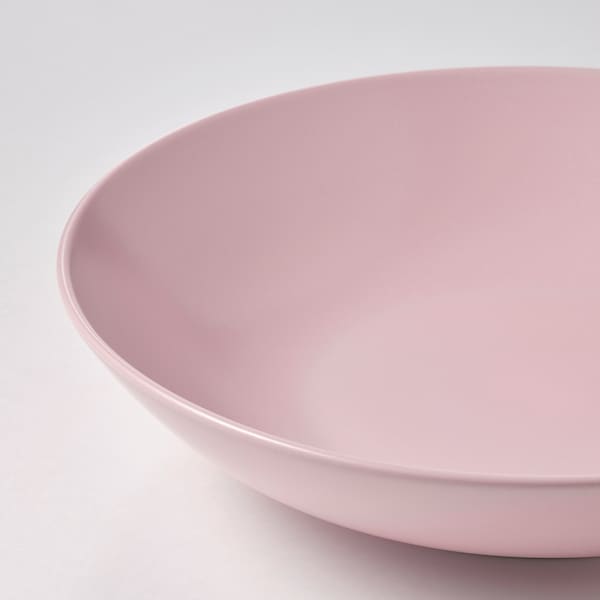 Ikea FÄRGKLAR - Deep plate, matt light pink, 23 cm