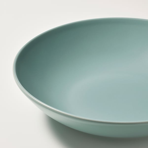 FÄRGKLAR deep plate, matt light turquoise, 23 cm, 4 pack