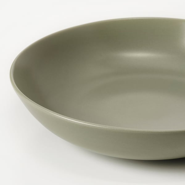 FÄRGKLAR - FÄRGKLAR Deep plate, matt green, 23 cm