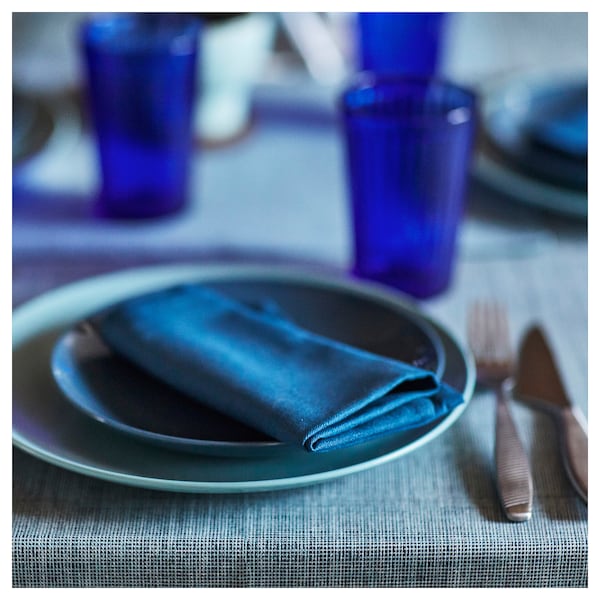 FÄRGKLAR - Side plate, glossy dark turquoise, 20 cm price include 4 pieces