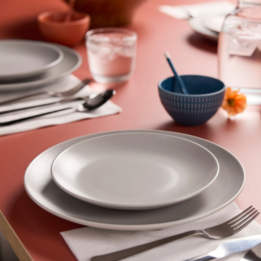 FÄRGKLAR side plate, matt light grey, 20 cm