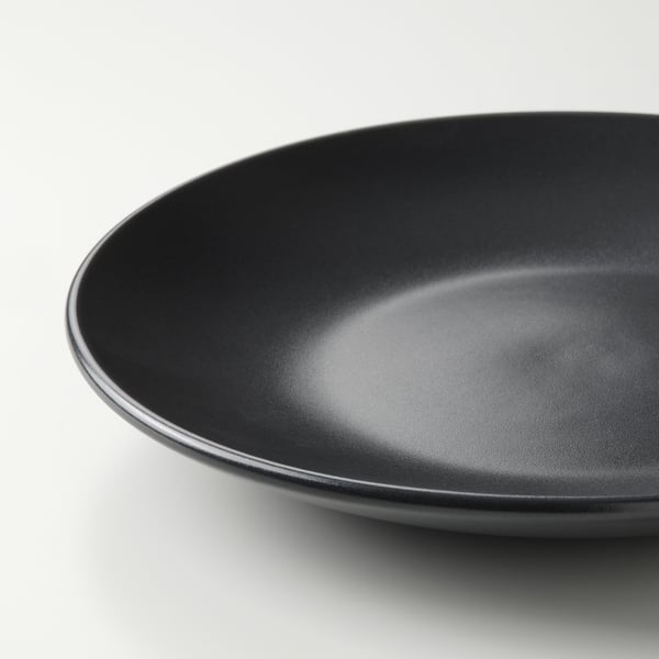 FÄRGKLAR side plate, matt dark grey, 20 cm, 4 pack