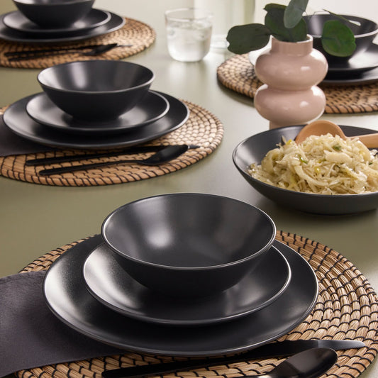 FÄRGKLAR side plate, matt dark grey, 20 cm