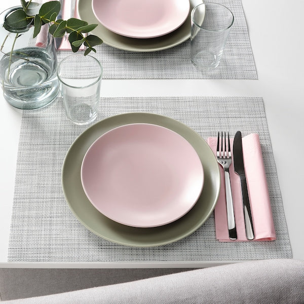 FÄRGKLAR - Side plate, matt light pink, 20 cm price include 4 pieces