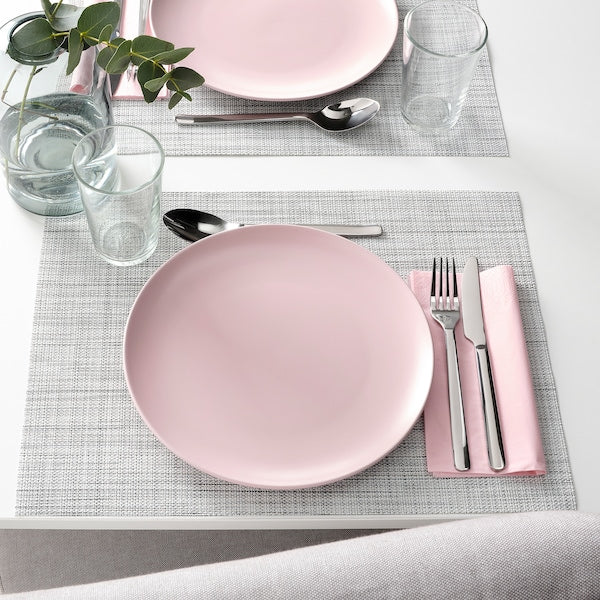 FÄRGKLAR - Plate, matt light pink, 26 cm