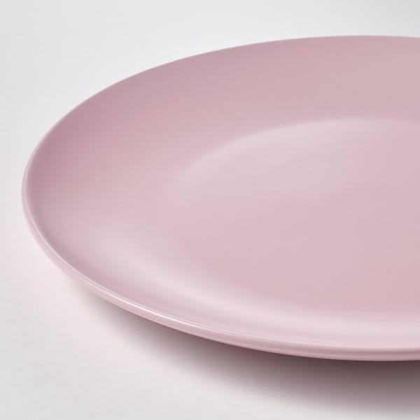 FÄRGKLAR - Plate, matt light pink, 26 cm