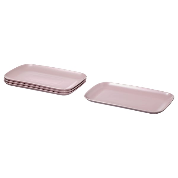 FÄRGKLAR Flat - matt pale pink 30x18 cm , 30x18 cm price include 4 pieces