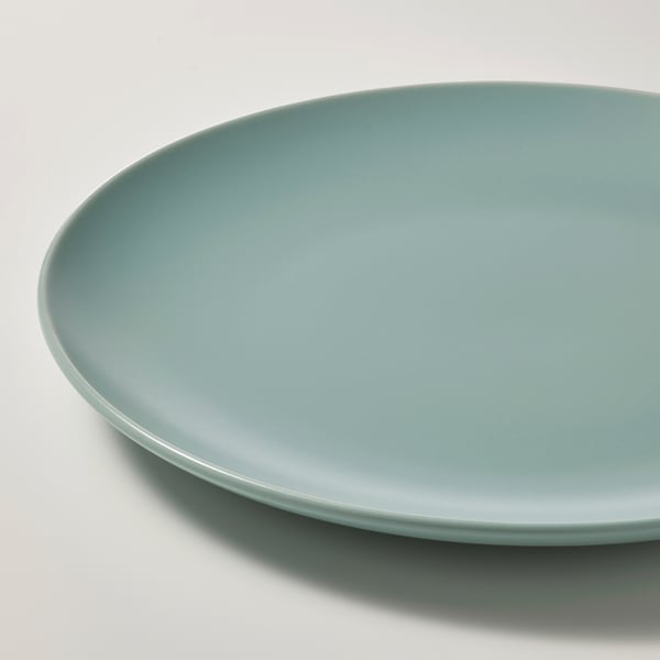 FÄRGKLAR plate, matt light turquoise, 26 cm, 4 pack