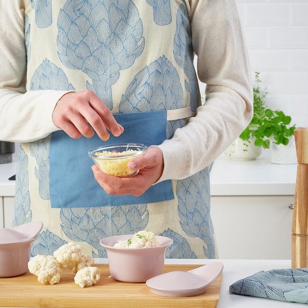 Ikea FÄRGKLAR - Oven/serving dish with lid, matt light pink, 0.2 l