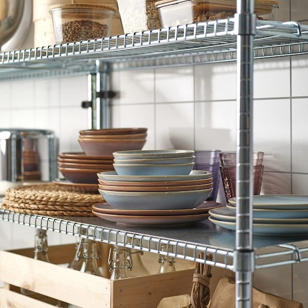 Ikea FÄRGKLAR - Service 18 pieces, light blue