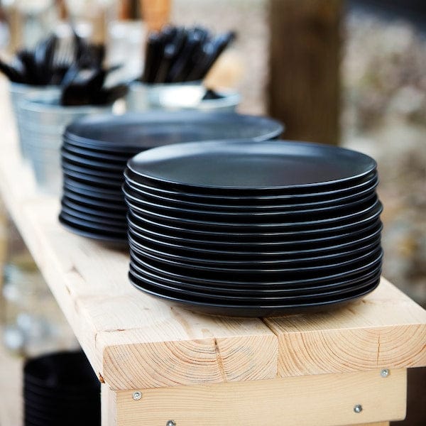 Ikea FÄRGKLAR - Service 18 pieces, matt dark grey ,