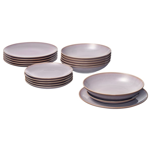FÄRGKLAR 18-piece service, light pink