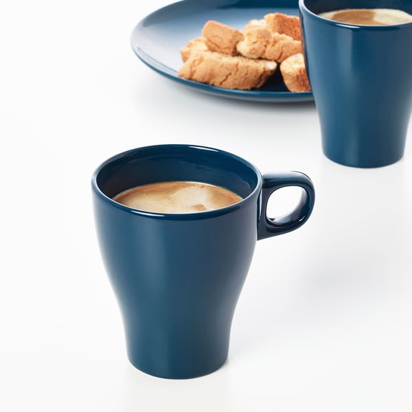FÄRGRIK mug, dark turquoise, 25 cl